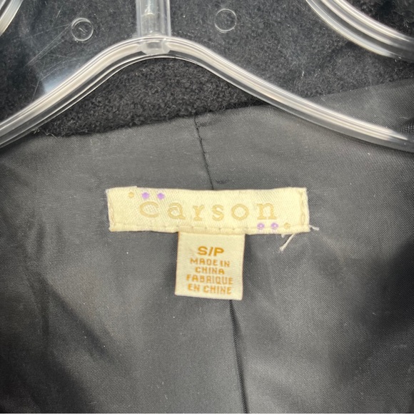 Carson Ruffle Asymmetrical Wool Button Jacket Lined - Picture 4 of 8